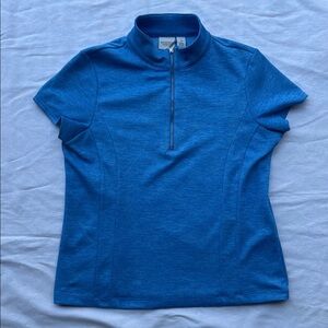 Chico's Light Blue Zip-Up Active Top